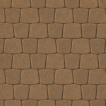 BRAER Тротуарная плитка Классико круговая Color Mix Каштан 73×110×115×60 мм двухслойный 11,4 м²/поддон