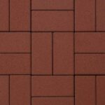 Плитка тротуарная ВЫБОР ЛА-Линия Б.5.П.8 гладкий цвет красный 600×300×80 мм
