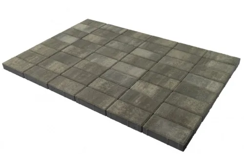 BRAER Тротуарная плитка Прямоугольник Color Mix Туман 200×100×40 мм двухслойный 19,44 м²/поддон